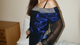 jasmine in sexy blue Indian outfits after party changing