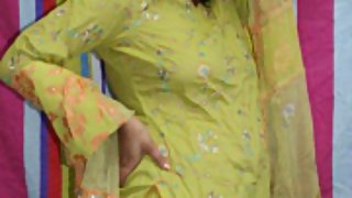 rupali in green shalwar suit