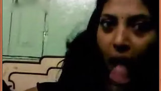 Hot Indian wife giving very hot blowjob